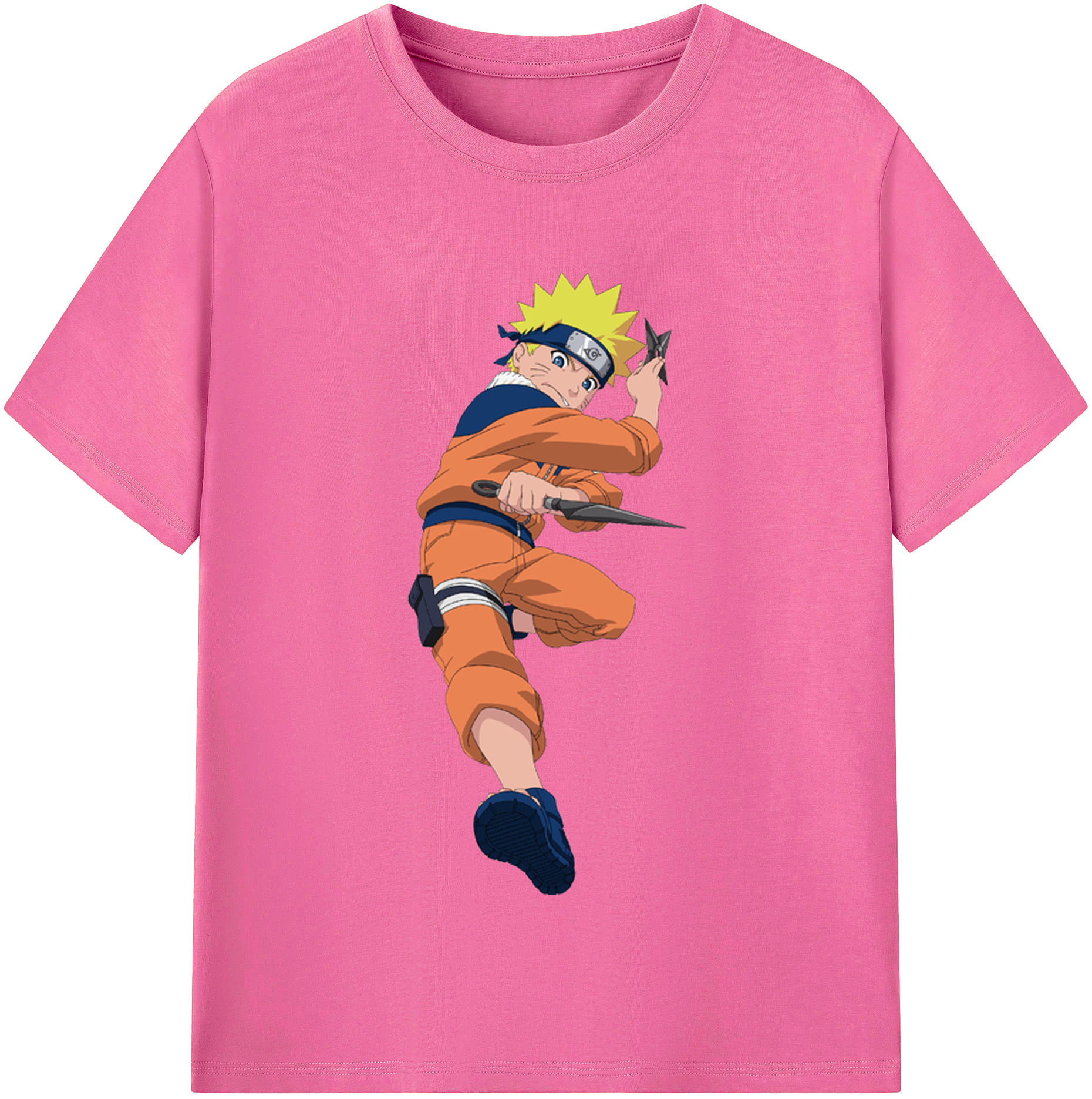 （画像用） NARUTO -ナルト- うずまき ナルト Uzumaki Naruto レディースカジュアルプリントTシャツ（綿100％）